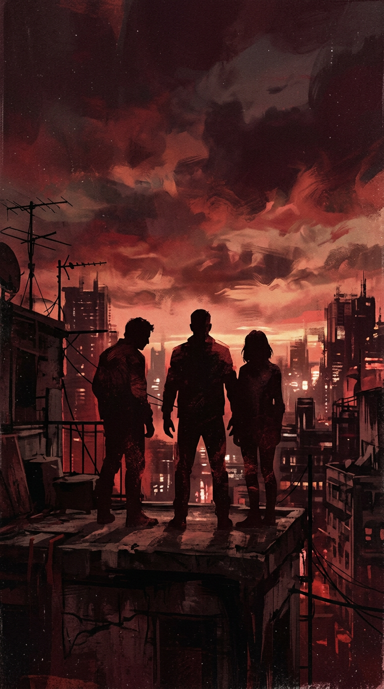 Affiche d'illustration pour Les Trois Toits, série fictif utilisé comme échantillon